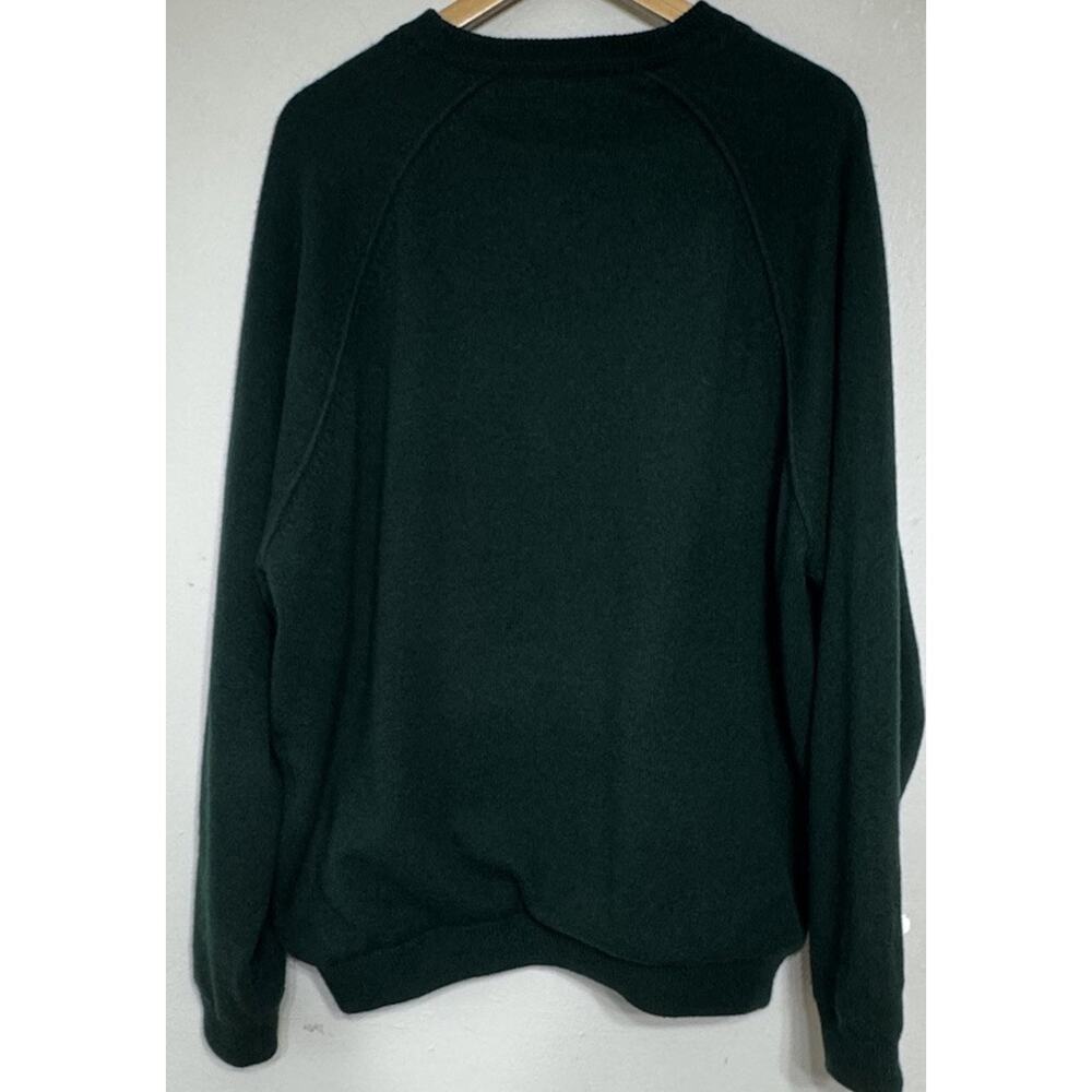 Peter Scott Vintage Scotland Wool Green Knit Sweater Size XL Mens Wind Stopper